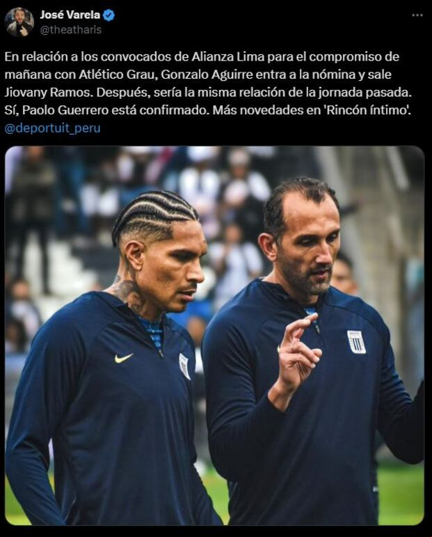 Las últimas novedades en Alianza Lima.