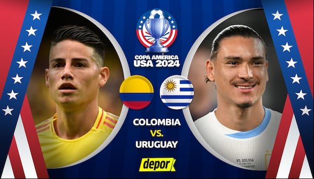 Uruguay vs Colombia por la semifinales de la Copa América 2024. (Diseño: Depor).