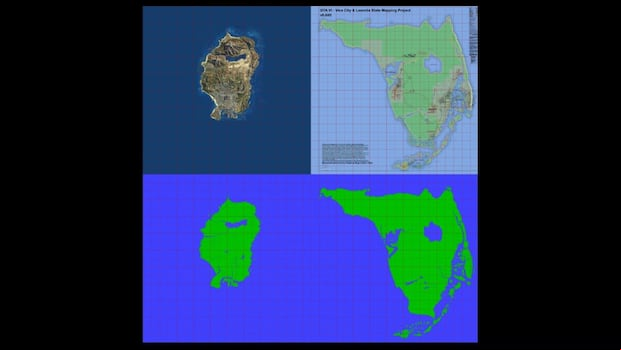 Comparación entre los mapas de GTA 5 y GTA 6