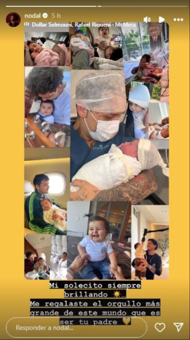 Publicación de Christian Nodal sobre su hija Inti en el Día del Padre (Foto: Christian Nodal / Instagram)