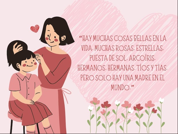 Comparte esta frase desde el fondo de tu corazón a la mujer que te dio la vida por el Día de la Madre y celebra este día una forma divertida y original. (Foto: Composición Audiencias/Canva)