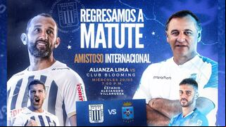 ¡De vuelta a Matute! Alianza Lima anunció amistoso internacional con Blooming de Bolivia