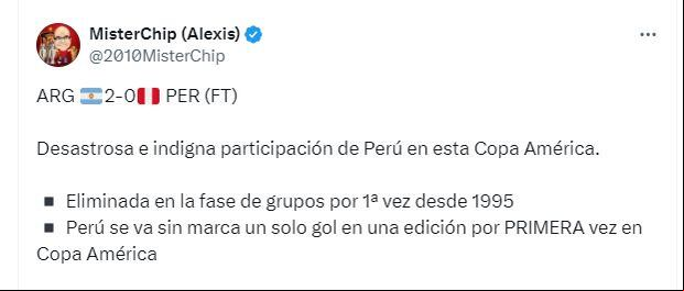 Cruda estadística de Perú tras la Copa América 2024. (Mister Chip)