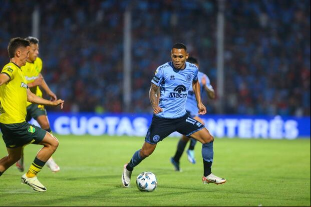 Reyna marcó cuatro goles con la camiseta de Belgrano en 2024. (Foto: Getty Images)