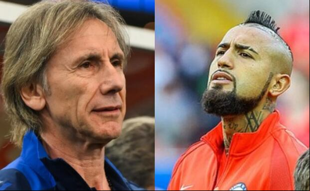 Ricardo Gareca convocó a Arturo Vidal para el Perú vs. Chile. (Foto. Composición GEC)