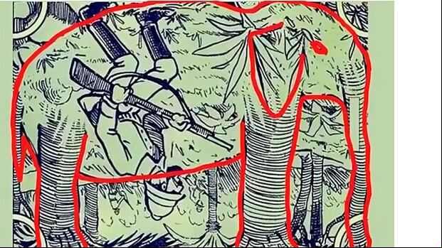 Respuesta: Encuentra al elefante oculto en el dibujo: solo un 1% lo consiguen verlo al primer intento (Foto: GenialGuru)