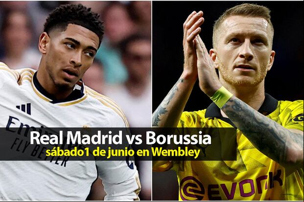 Este sábado 1 de junio, Real Madrid vs. Borussia juegan la gran final de la UEFA Champions League en Wembley, Londres. Consulta los horarios, canales TV y señal streaming. (Foto: UEFA/Composición Mix)