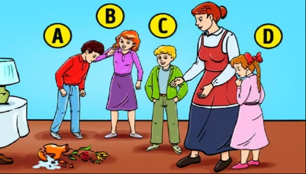 TEST VISUAL | Esta imagen permite apreciar que alguien rompió un jarrón. Indica quién crees que lo hizo. (Foto: namastest.net)
