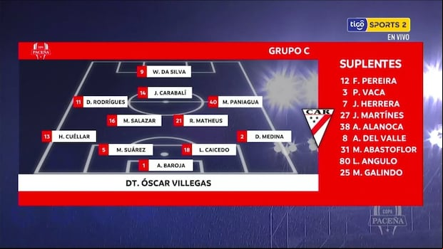 La primera alineación de Always Ready en la Liga de Bolivia. (Captura: Tigo Sports)
