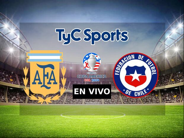 Cobertura oficial de TyC Sports para mirar el partido entre Argentina y Chile por la jornada 2 del grupo A de la Copa América 2024 desde el MetLife Stadium de Nueva Jersey, Estados Unidos. (Foto: TyC Sports)