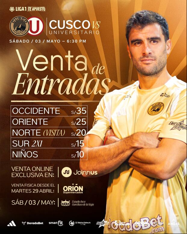 Cusco FC puso precios populares para recibir a Universitario de Deportes.
