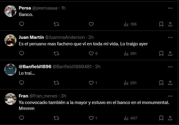 Los elogios de hinchas de Banfield a Romero.