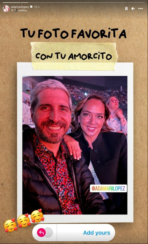 La presentadora no dudó en incluir a Carlitos Pérez-Ruiz en el trend de redes sociales (Foto: Adamari López / Instagram)