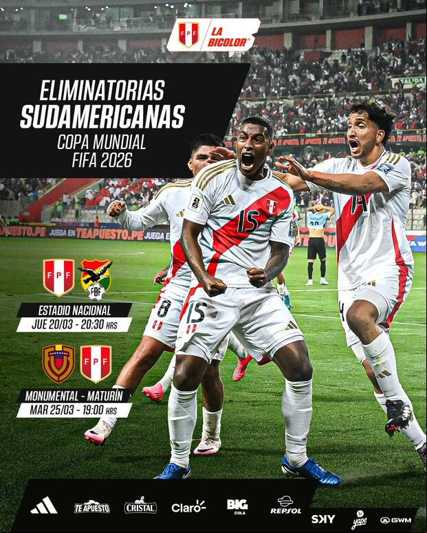 Bolivia y Venezuela serán los próximos rivales de la Selección Peruana en las Eliminatorias rumbo al Mundial 2026 (Foto: @SeleccionPeru).