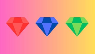 Test: choose one of the diamonds in this image to discover who you really are