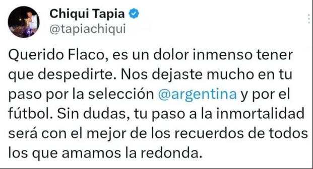 El presidente de la AFA se despidió así de Menotti.