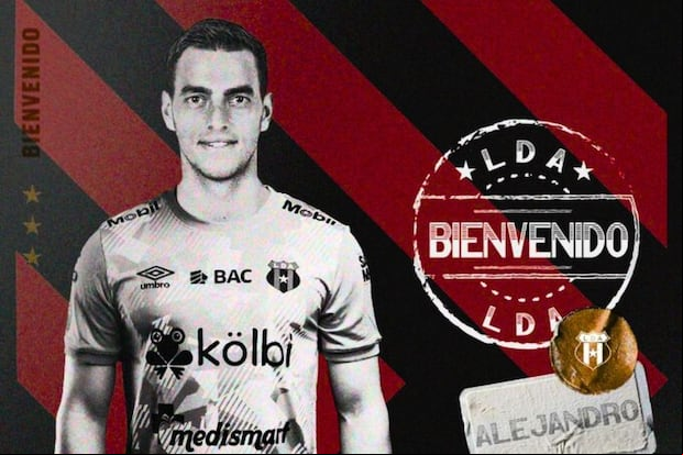 Así fue presentado Alejandro Duarte en Alajuelense (Foto: @ldacr)