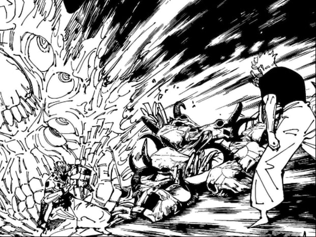 Yuta, en el cuerpo de Gojo, se enfrenta a Sukuna en el capítulo 262 del manga de “Jujutsu Kaisen" (Foto: Shueisha)