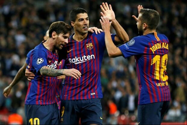 Luis Suárez, Lionel Messi y Jordi Alba jugaron juntos en el Barcelona. (Foto: Getty Images)