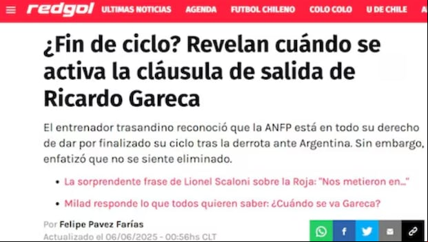 En redgol aseguran su salida por cláusula de rescisión por malos resultados.