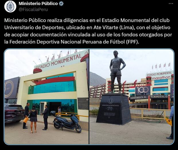 Ministerio Público en las instalaciones del Monumental. (Foto: Captura)