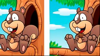 Encuentra las 5 diferencias en la imagen de la ardilla ¡Solo 1 de cada 10 s lo consiguen!