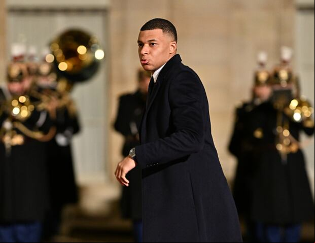 Kylian Mbappé cenó la noche del martes en el palacio del Elíseo, residencia del presidente de Francia, Macron. (Foto: Getty Images)