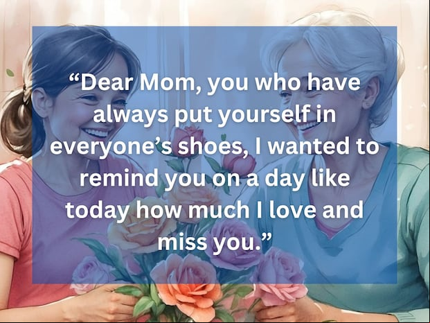 "Dear Mom, you who have alwats put yourself in everyone's shoes, I wanted to remind you on a day like today how much I love and miss you." | Imagen de Gerd Altmann en Pixabay / Depor Composition