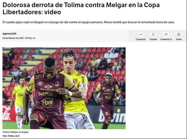 Esta fue la portada del diario El Espectador.