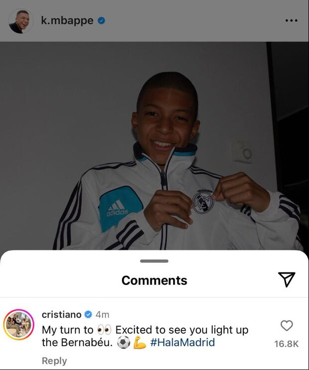 El mensaje inesperado de de Cristiano Ronaldo a Kylian Mbappé, tras su llegada al Real Madrid