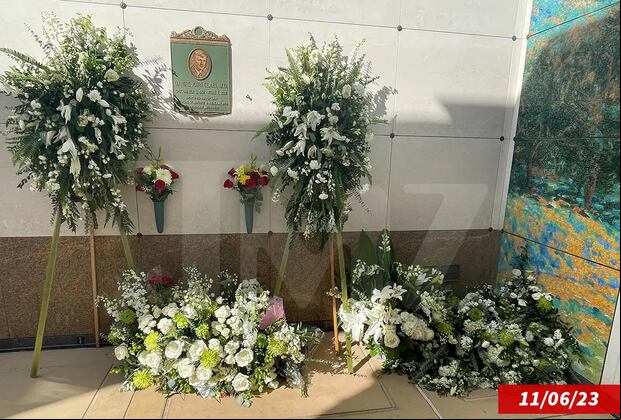Las flores en la tumba de Matthew Perry fueron retiradas por orden de los familiares (Foto: TMZ)