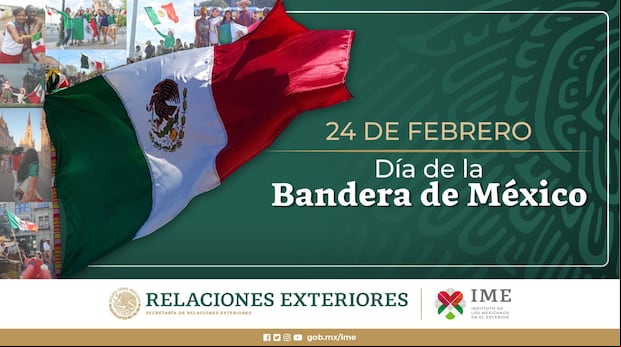 Imágenes por el día de la Bandera mexicana que se realizará este sábado 24 de febrero. (Foto: Internet).