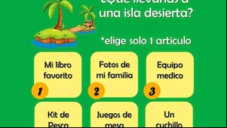 Descubre tu personalidad a través de lo que llevarías a una isla desierta