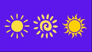 Test: choose one of the suns in this image to find out if you’re a good person