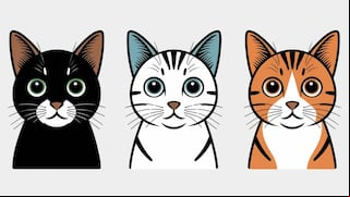 Visual test: choose one of the cats in this image to discover if you’re a liar