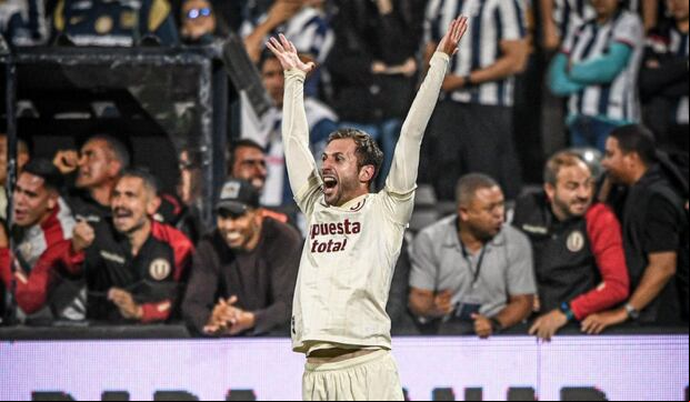 Horacio Calcaterra anotó en la victoria de Universitario sobre Alianza Lima, en la final de la Liga 1 2023. (Foto: Universitario)