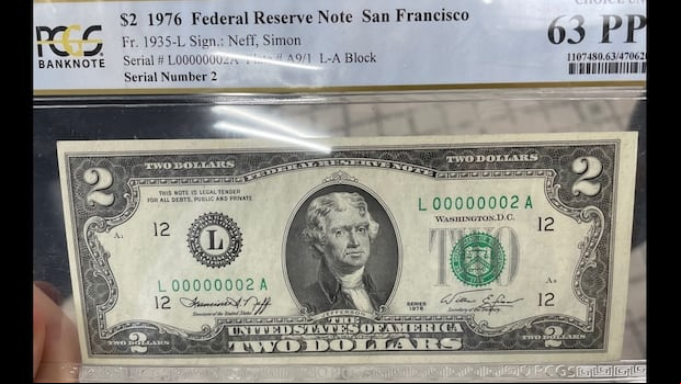 Billete de dos dólares puede valer hasta US$5,000 (Foto: Matt Howerton/ WFAA )