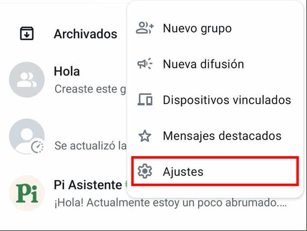 WHATSAPP | Solo tienes que ir a los Ajustes de tu smartphone Android o iPhone. (Foto: Depor - Rommel Yupanqui)