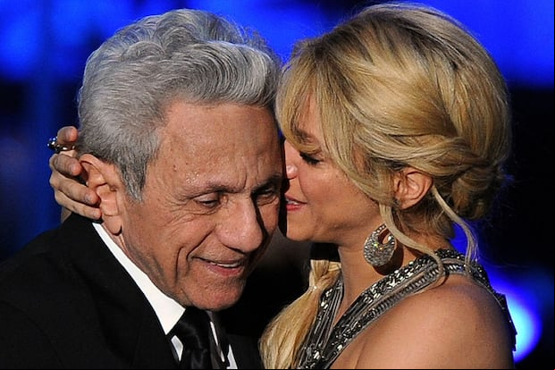 Shakira junto a su padre William Mebarak (Foto: AFP)