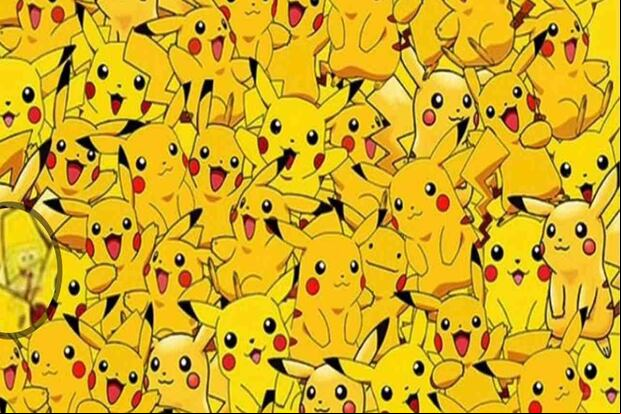 SOLUCIÓN DESAFÍO VISUAL | El famoso personaje de dibujos animados se esconde en la parte inferior izquierda de la imagen, colgando de la mano de Pikachu | Foto: Optical Illusions