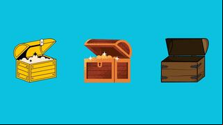 Choose one of the three chests in the image to discover what your biggest trauma is