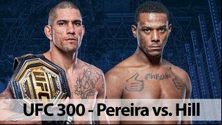 UFC 300: Poatan Pereira gana por nocaut técnico a Jamal Hill en el primer round