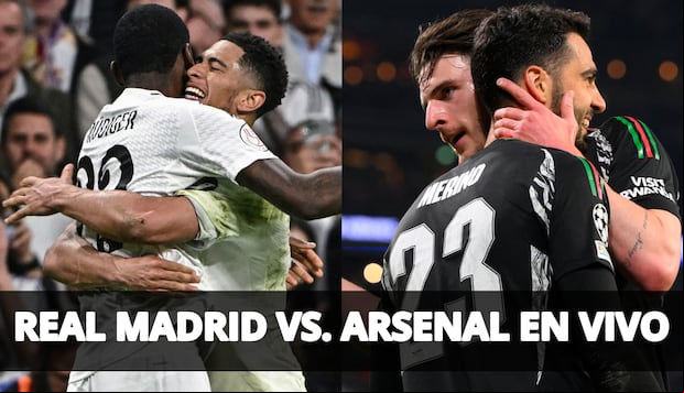 Conoce los horarios y canales de transmisión del partido Real Madrid vs. Arsenal, por la ida de cuartos de final de UEFA Champions League 2025. (Foto: Composición Depor)