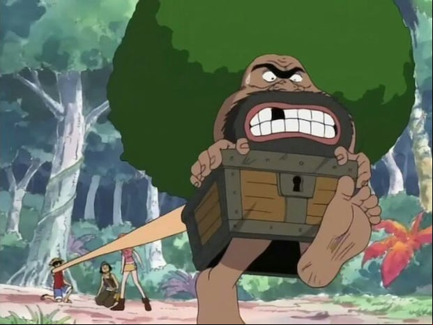 Luffy tratando de retener a Gaimon en el anime de "One Piece" (Foto: Toei Animation)