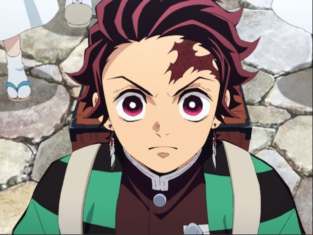 Tanjiro Kamado es el protagonista del anime "Kimetsu no Yaiba". Se caracteriza por su Marca del Cazador (Foto: Ufotable)