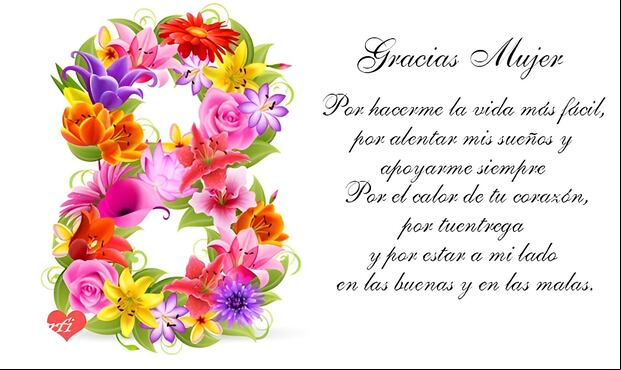 Mensajes por el Día de la Mujer: frases, imágenes y poemas para compartir el 8 de marzo (Foto: Internet).