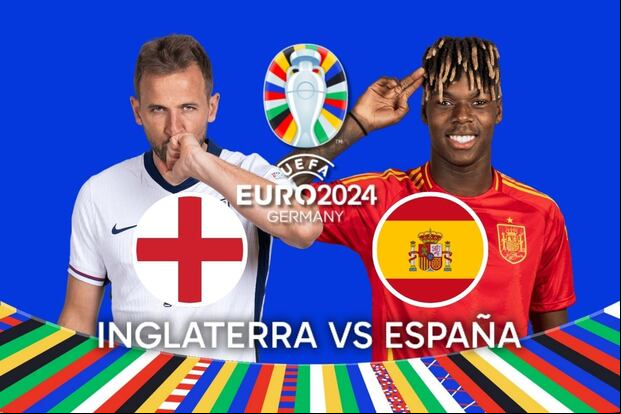 Encuentra aquí la hora del partido, el canal de televisión donde verlo, el link de streaming y cómo disfrutar del encuentro Inglaterra vs. España por la final de la Eurocopa 2024. | Crédito: Canva / Composición Depor