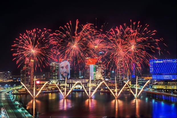 Al Maryah Island announced a firework display in celebration of UAE’s 51st National Day in Abu Dhabi. | Photo by arabianbusiness.com
