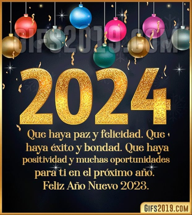 Imágenes con frases para la celebración del Año Nuevo 2024. (Foto: Internet)