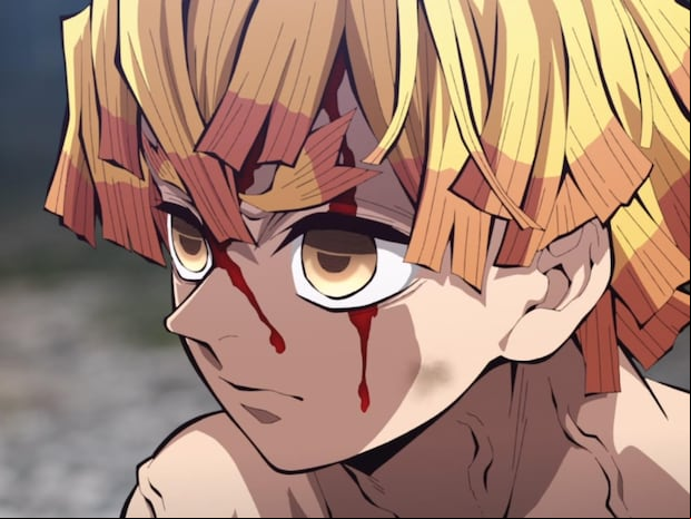 Zenitsu estaba entrenando con Tanjiro e Inosuke cuando recibió un mensaje que lo puso serio en la temporada 4 del anime de “Kimetsu no Yaiba” (Foto: Ufotable)